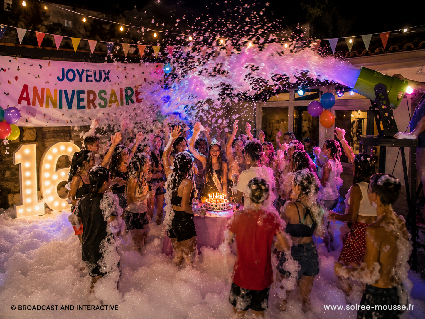 Anniversaire soirée mousse