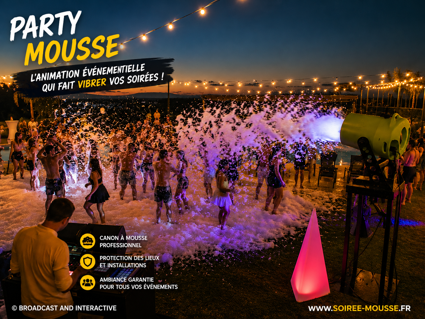 Party mousse événement